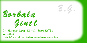 borbala gintl business card